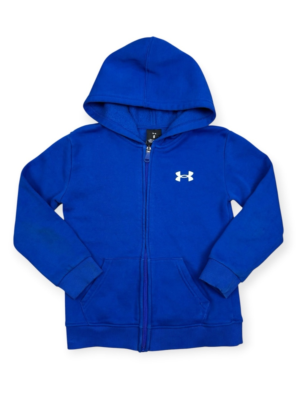 Under Armour Zip Hoodie Sweatshirt Size 6/7 Blue